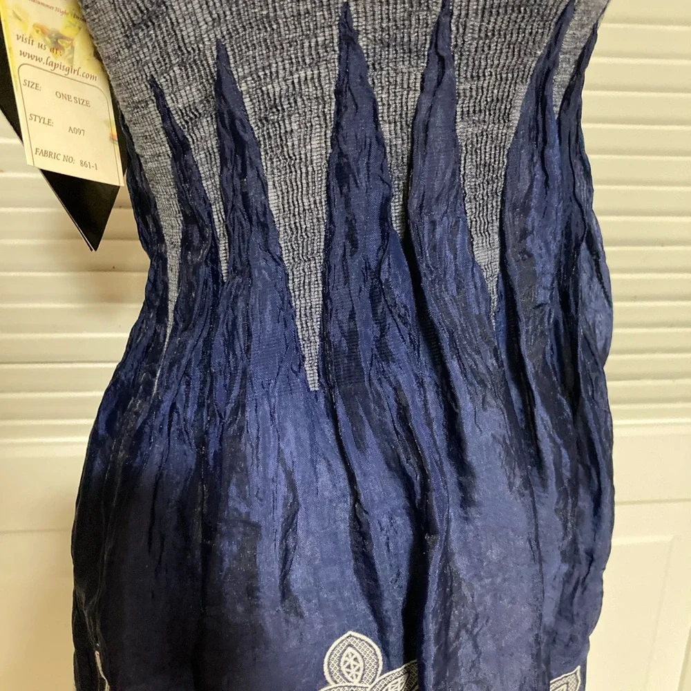 NWT Lapis Navy & White Tube Top Dress - Picture 6 of 10